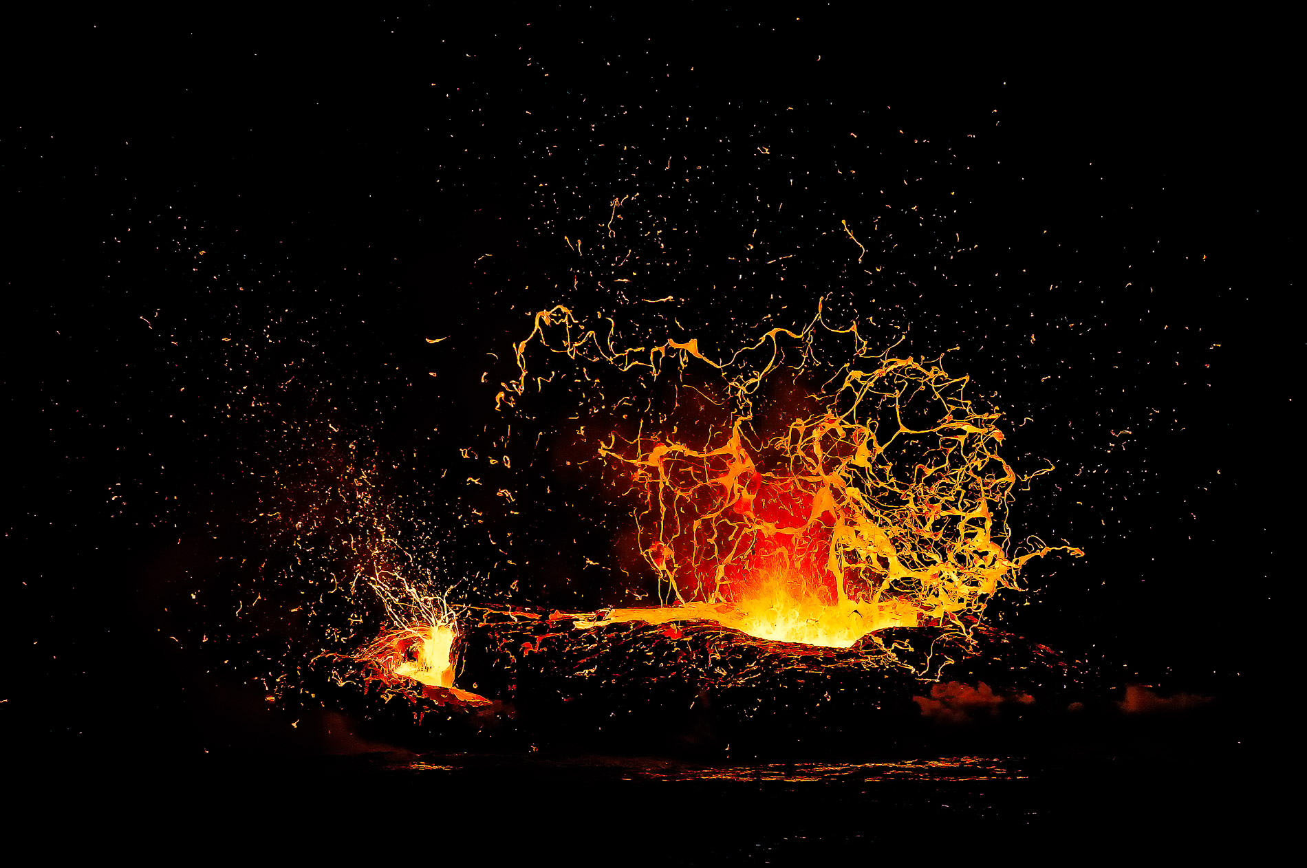 Eruption at Kilauea, Hawaii.