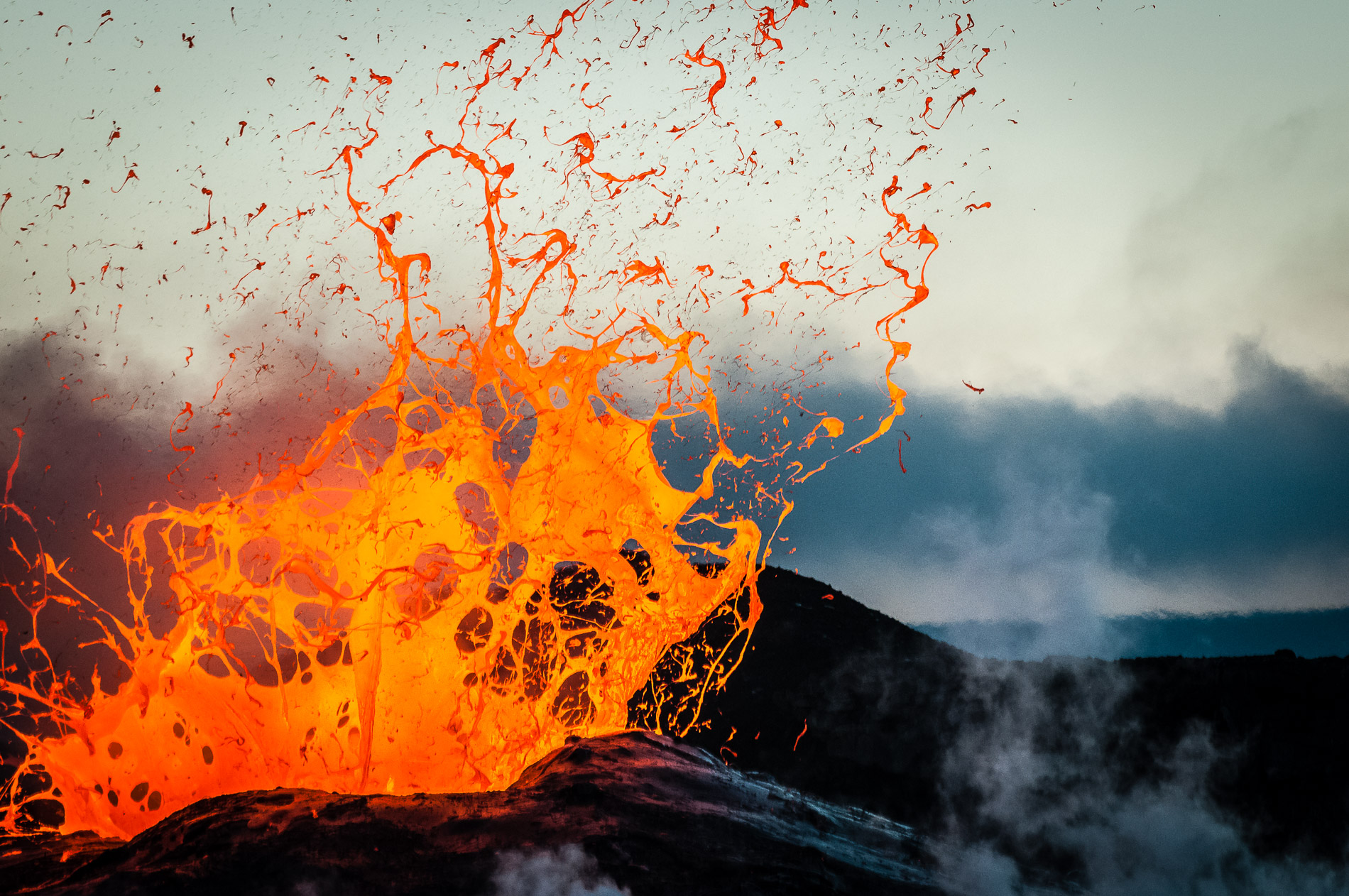 Eruption au Kilauea, Hawaii.